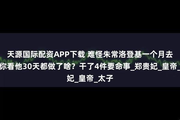 天源国际配资APP下载 难怪朱常洛登基一个月去世，你看他30天都做了啥？干了4件要命事_郑贵妃_皇帝_太子