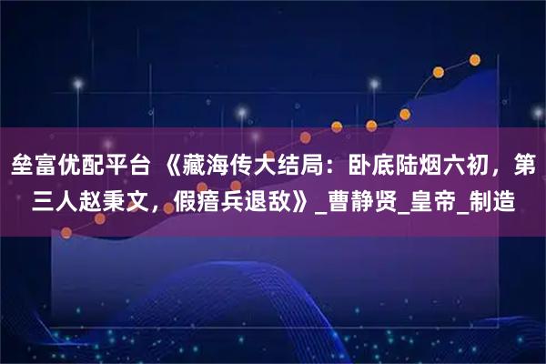 垒富优配平台 《藏海传大结局：卧底陆烟六初，第三人赵秉文，假瘖兵退敌》_曹静贤_皇帝_制造